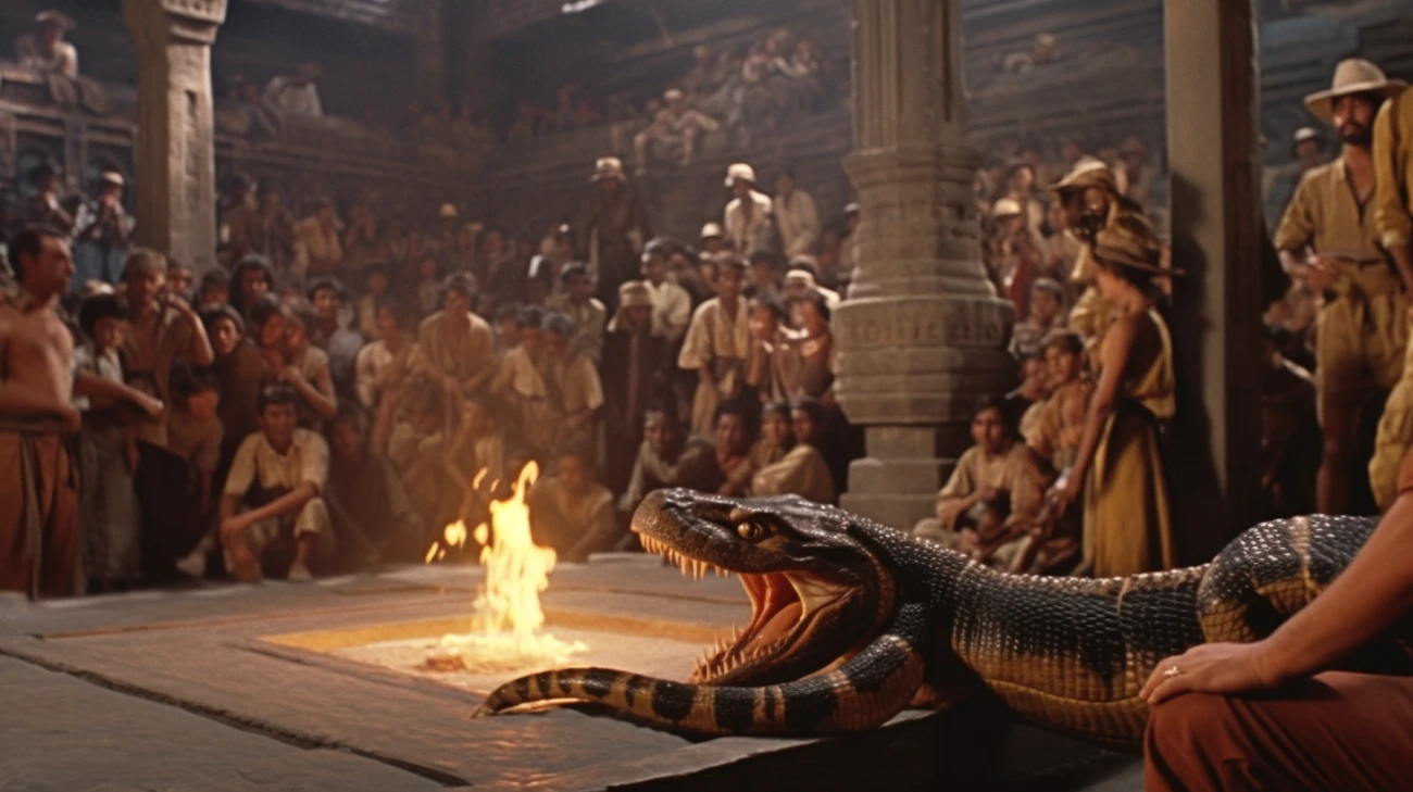 Zdjęcie Ahmed El-Shenawi, aktor Snake Surprise w 'Indiana Jones and the Temple of Doom', zmarł w wieku 75 lat