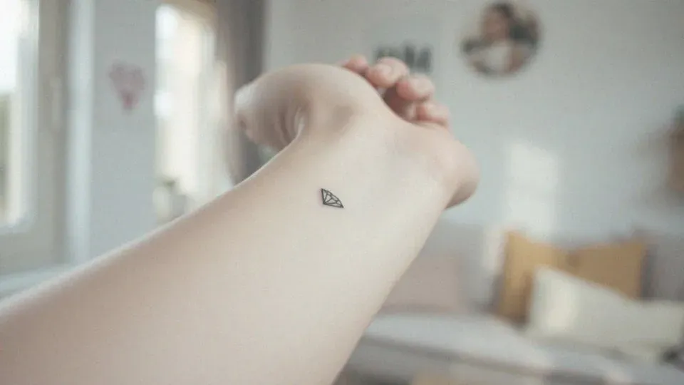 Zdjęcie Tatuaż diament na palcu co oznacza - odkryj jego głębokie znaczenie