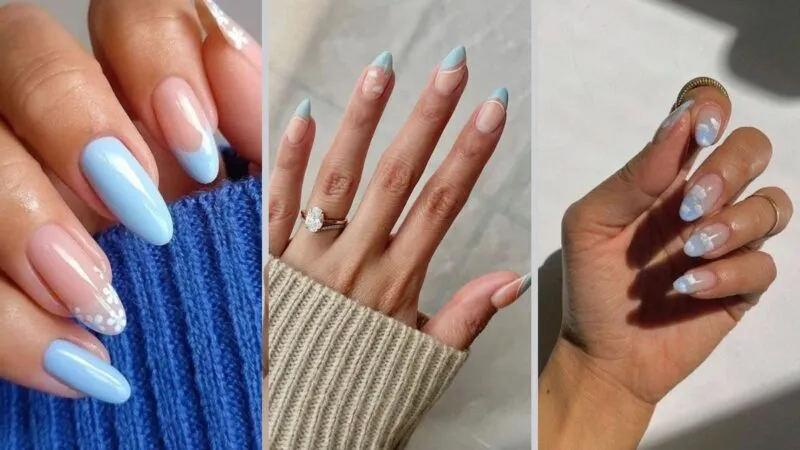 Zdjęcie Ombre niebieskie paznokcie - krok po kroku stylizacja Twoich marzeń