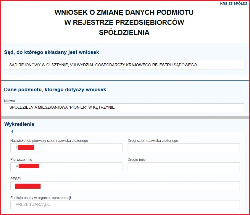 Zdjęcie Jak wypełnić KRS-ZK przy zmianie zarządu stowarzyszenia bez błędów