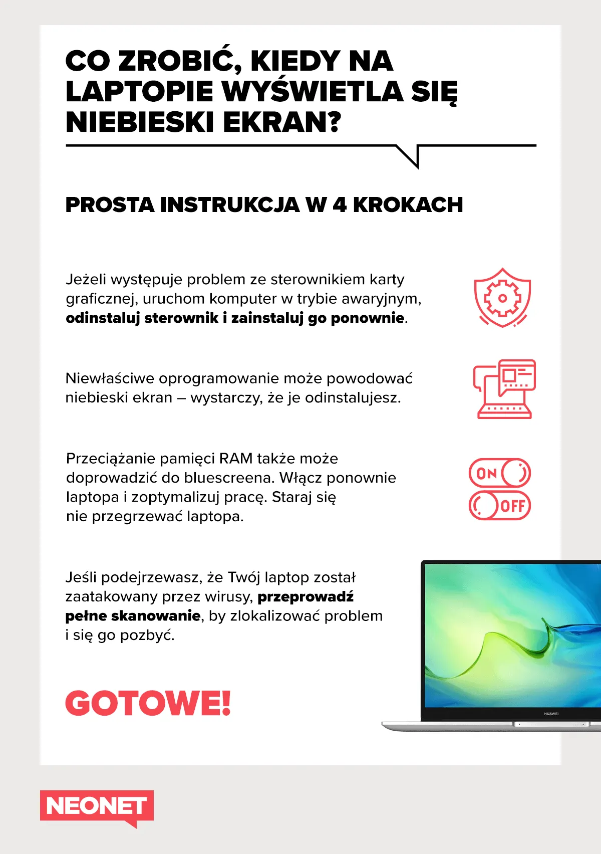 Zdjęcie Niebieski ekran w laptopie? Sprawdź, jak go naprawić i uniknij problemów