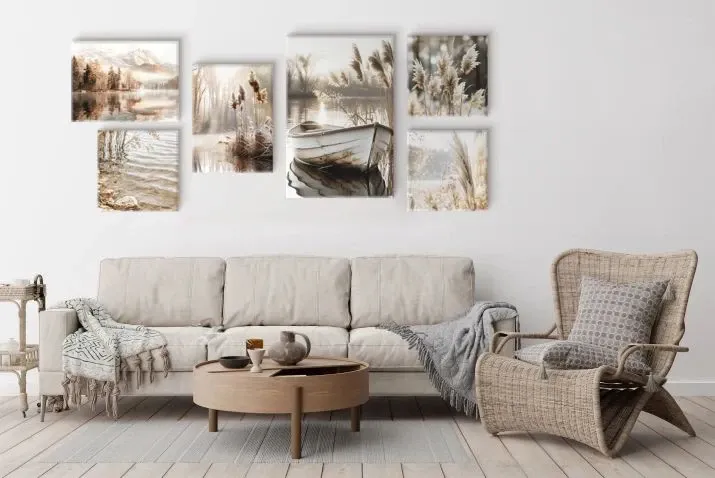 Zdjęcie Pomysły na to, co powiesić na ścianę w salonie, które zachwycą każdego