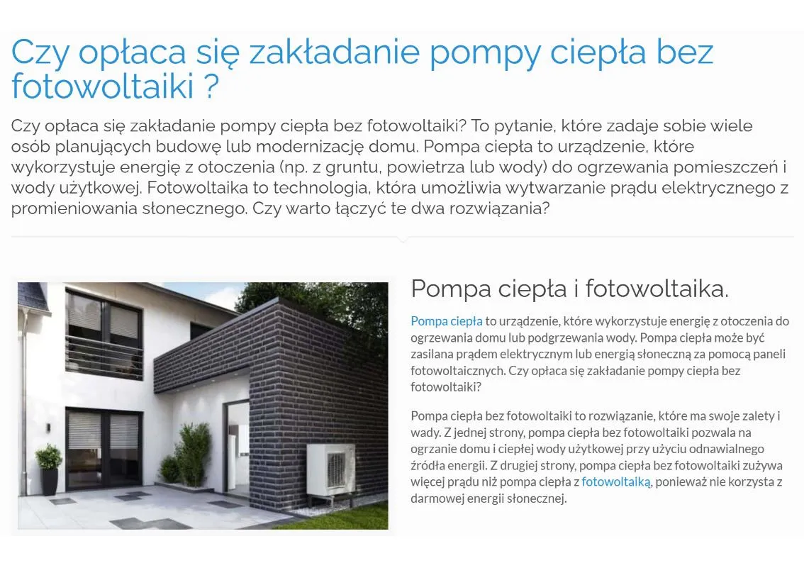 Zdjęcie Czy pompa ciepła bez fotowoltaiki się opłaca? Sprawdź, co zyskasz!
