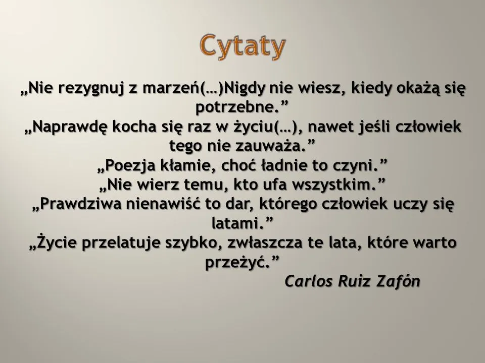 Zdjęcie Inspirujące cytaty o miłości Carlosa Ruiza Zafona: emocje i mądrość