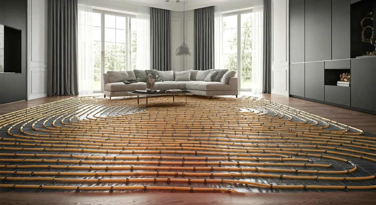Zdjęcie Ile pętli podłogówki potrzebujesz do salonu 30 m2 dla komfortu?