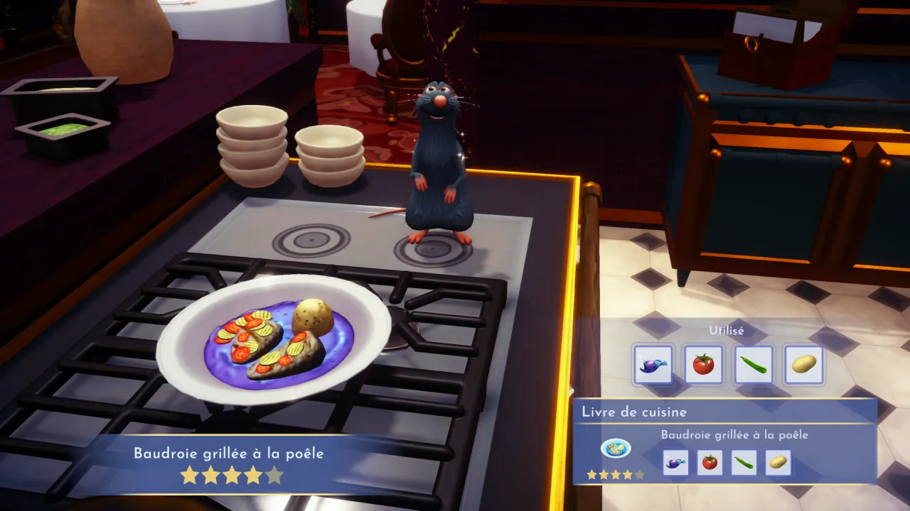 Zdjęcie Recette de baudroie grillée à la poêle dans Disney Dreamlight Valley