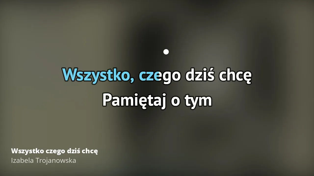 Zdjęcie Tekst piosenki wszystko czego dzis chce - odkryj emocje i znaczenie