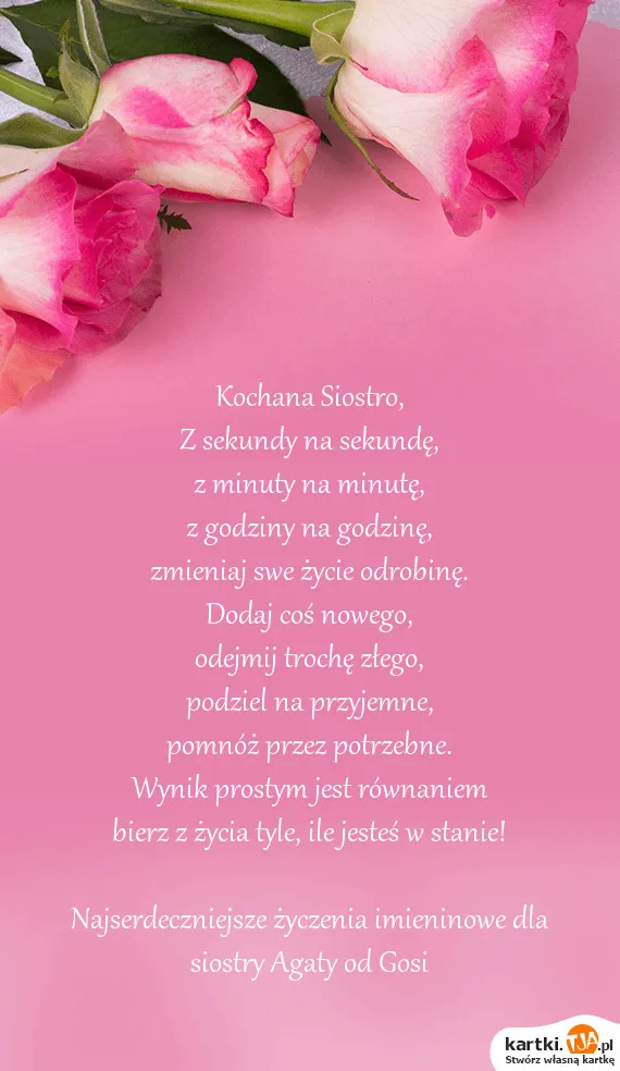 Zdjęcie Najpiękniejsze życzenia na imieniny dla siostry, które zachwycą