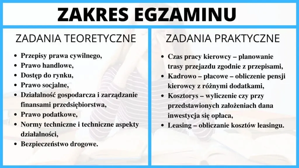 Zdjęcie Kurs na przewóz rzeczy: Pytania i odpowiedzi na egzamin