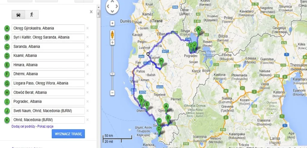 Zdjęcie Mapa Albanii - Odkryj krainę tajemniczych zakątków