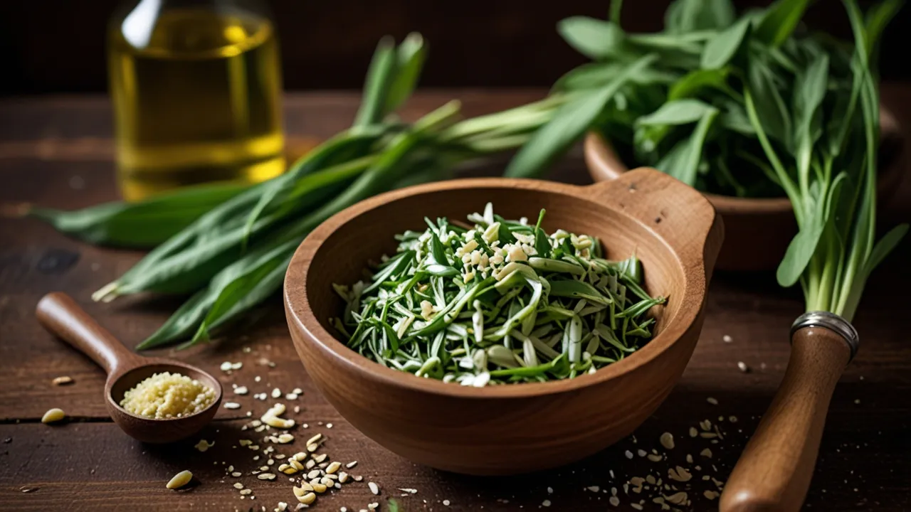 Zdjęcie Jak zrobić pesto czosnkowe z niedźwiedziem – Przepis na aromatyczne pesto