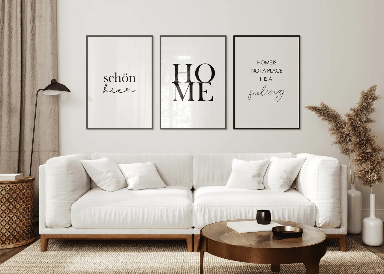 Zdjęcie Poster für Wohnzimmer: Finde die besten Designs und Materialien für dein Zuhause