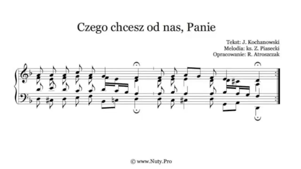 Zdjęcie Nuty do Czego chcesz od nas – różne aranżacje do pobrania