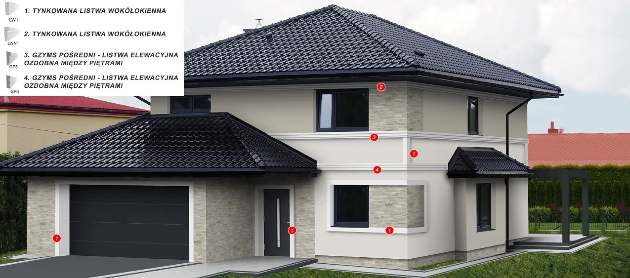 Zdjęcie Elewacja domu ze sztukaterią: jak osiągnąć efekt WOW?