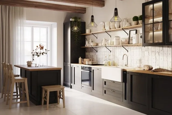 Zdjęcie Tanie sposoby na ścianę w kuchni – piękne rozwiązania bez wydatków