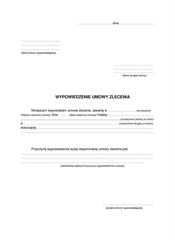 Zdjęcie Jak napisać wypowiedzenie umowy zlecenia: 8 kluczowych kroków