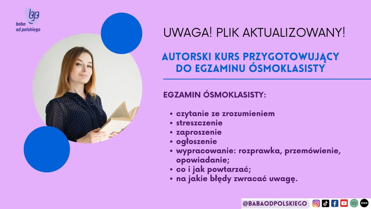 Zdjęcie Motywy na egzamin ósmoklasisty – kluczowe informacje i przykłady