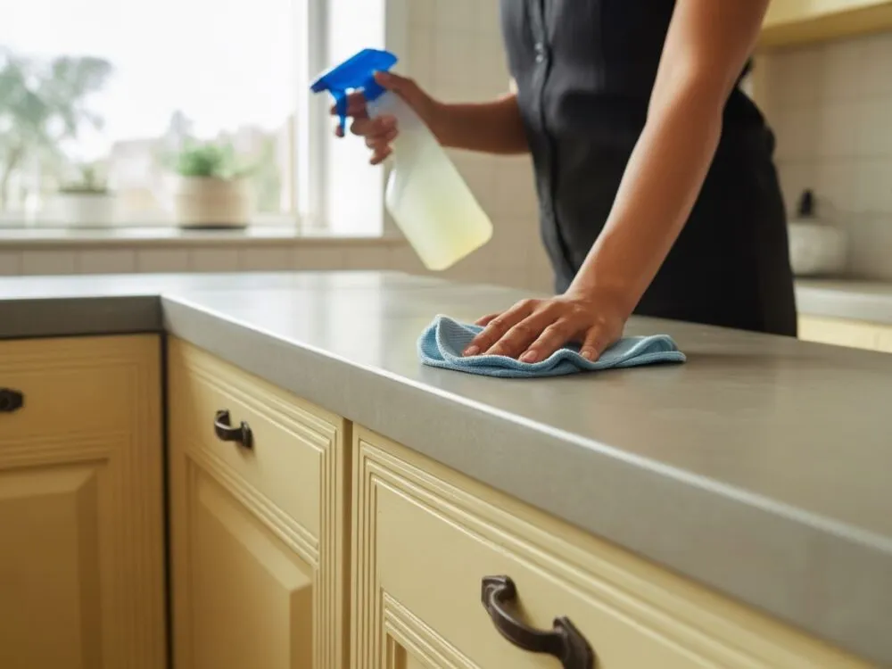 Zdjęcie Czym myć szafki kuchenne z połyskiem, aby nie zniszczyć ich blasku?