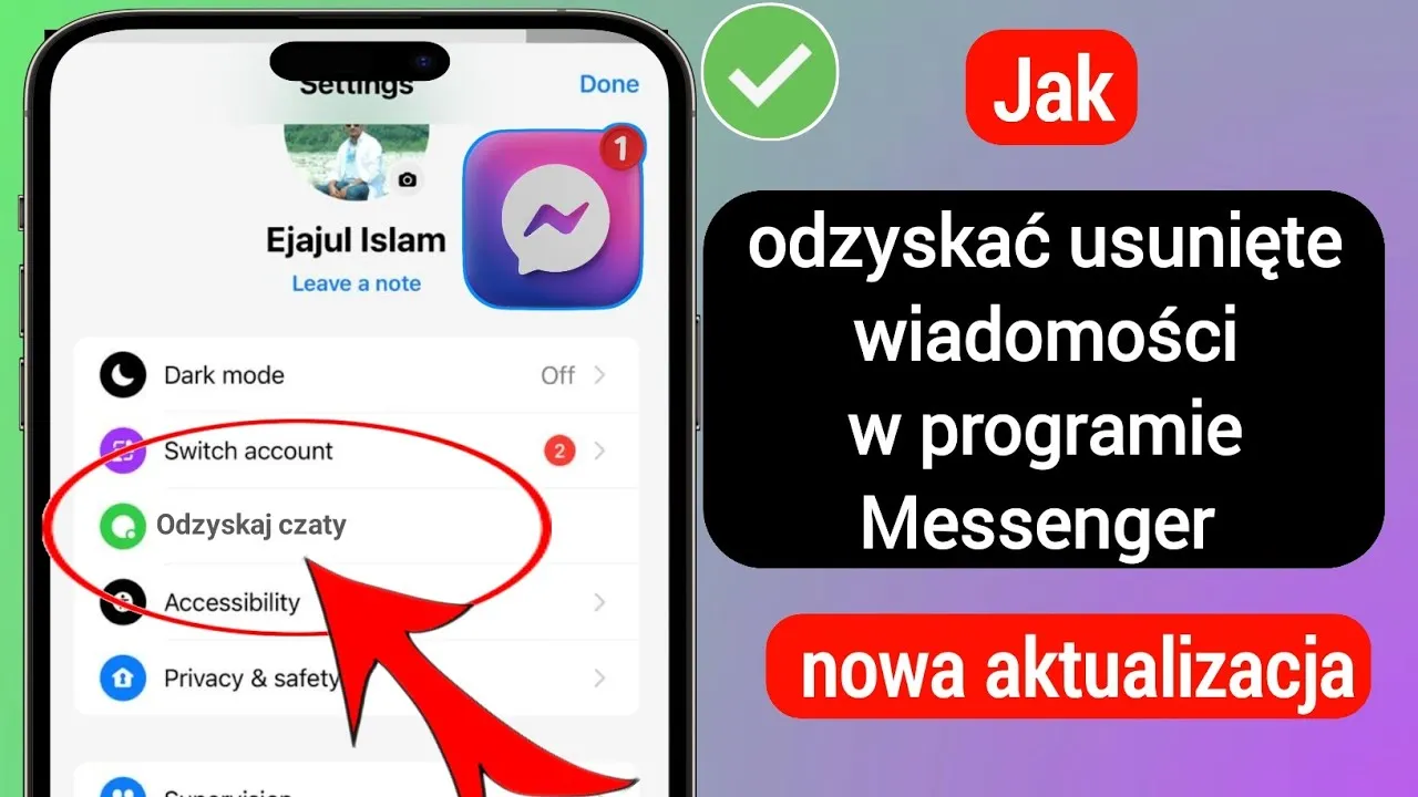 Zdjęcie Jak odzyskać usunięte rozmowy na Messengerze? Sprawdzone metody ratowania wiadomości