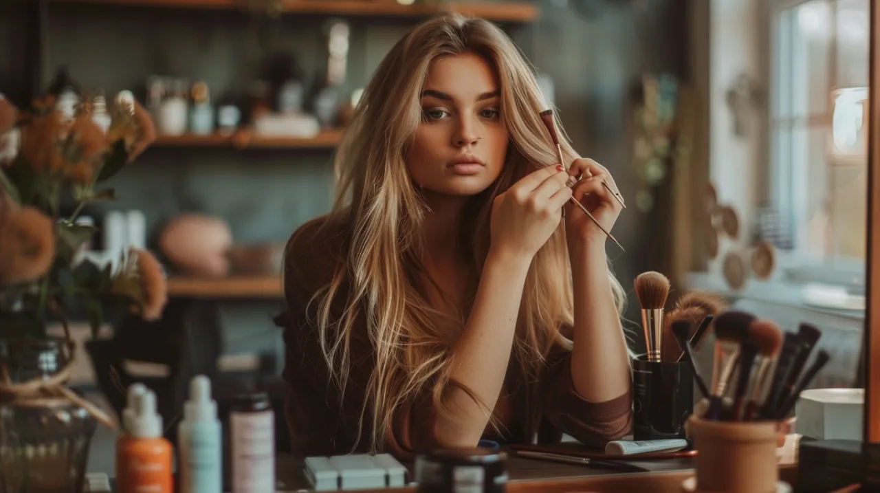 Zdjęcie Jak zrobić ciemne pasemka na blond włosach: krok po kroku