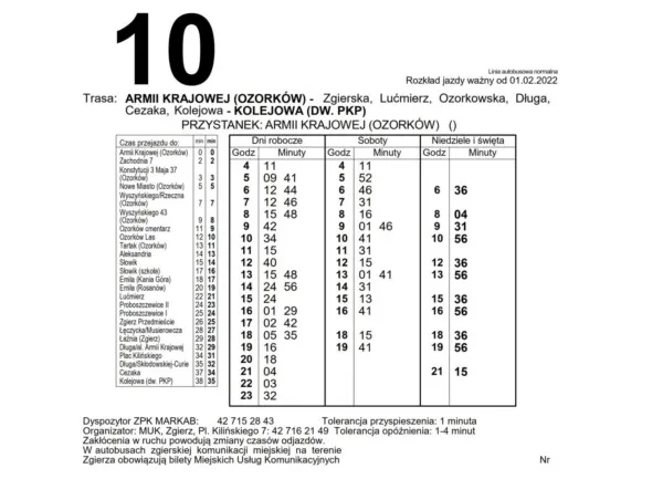 Zdjęcie Rozkład jazdy 8 Zgierz – Sprawdź godziny i przystanki autobusu