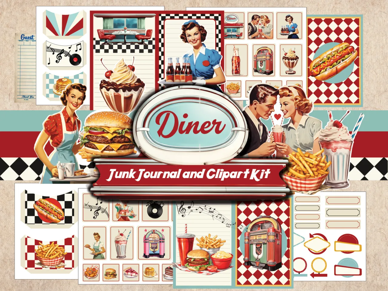 Zdjęcie Najlepsze szablony menu retro diner, które przyciągną gości