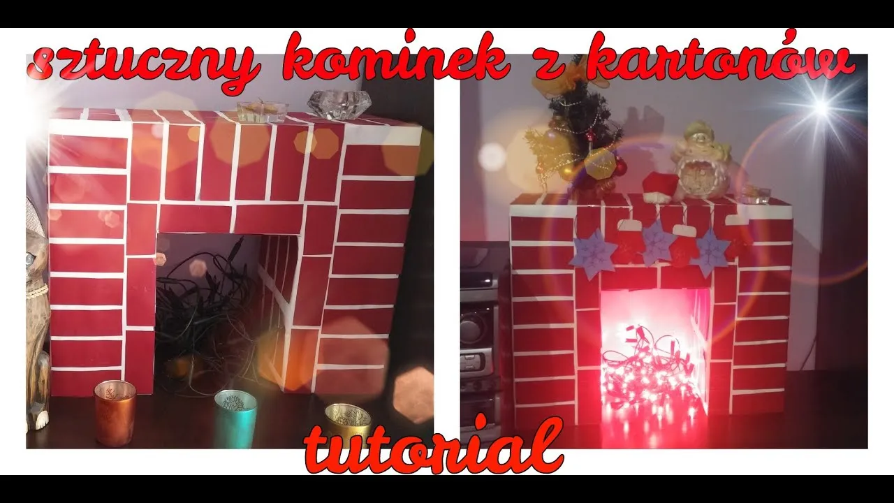 Zdjęcie Atrapa kominka z kartonu: Jak zrobić? Prosty poradnik DIY