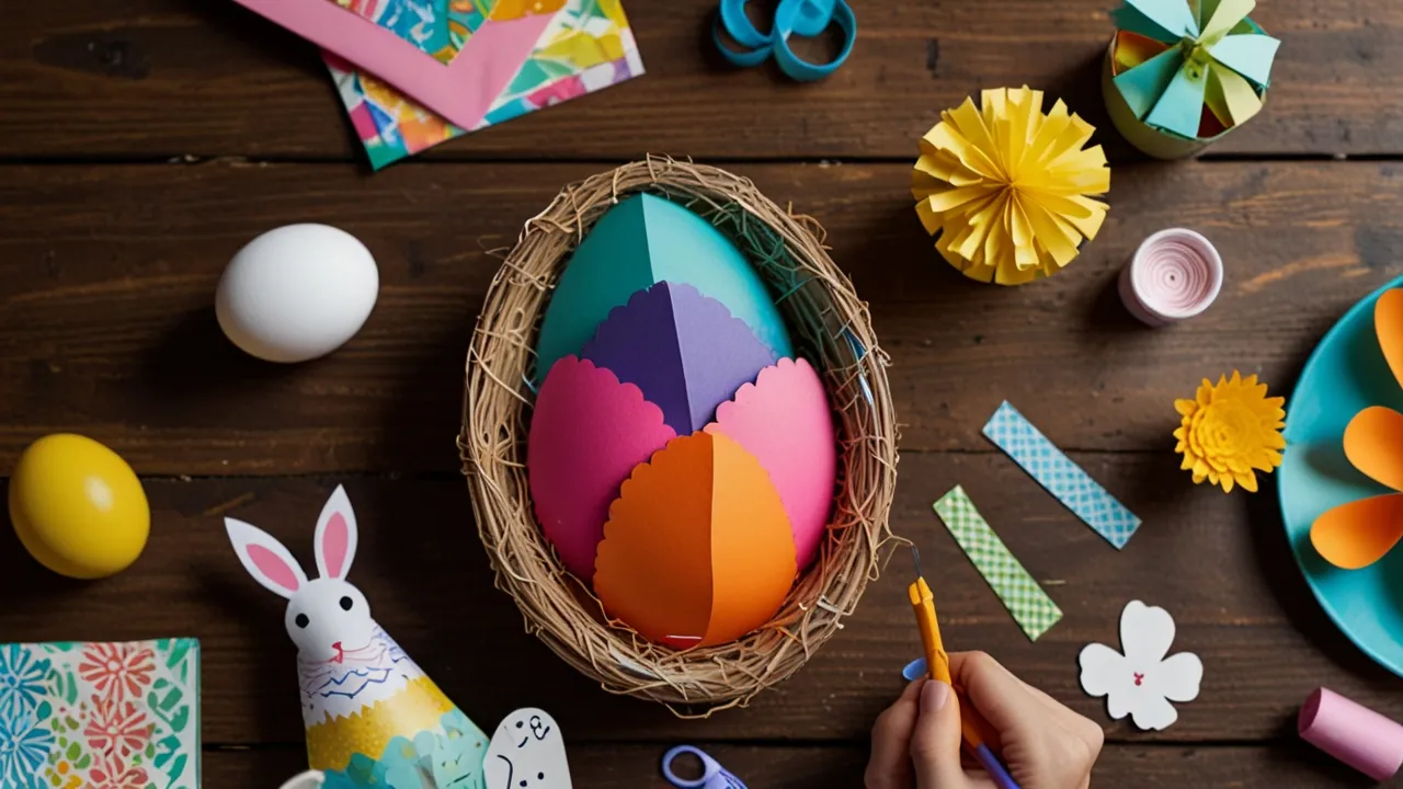 Zdjęcie Ozdoby wielkanocne z papieru kolorowego: DIY krok po kroku na święta