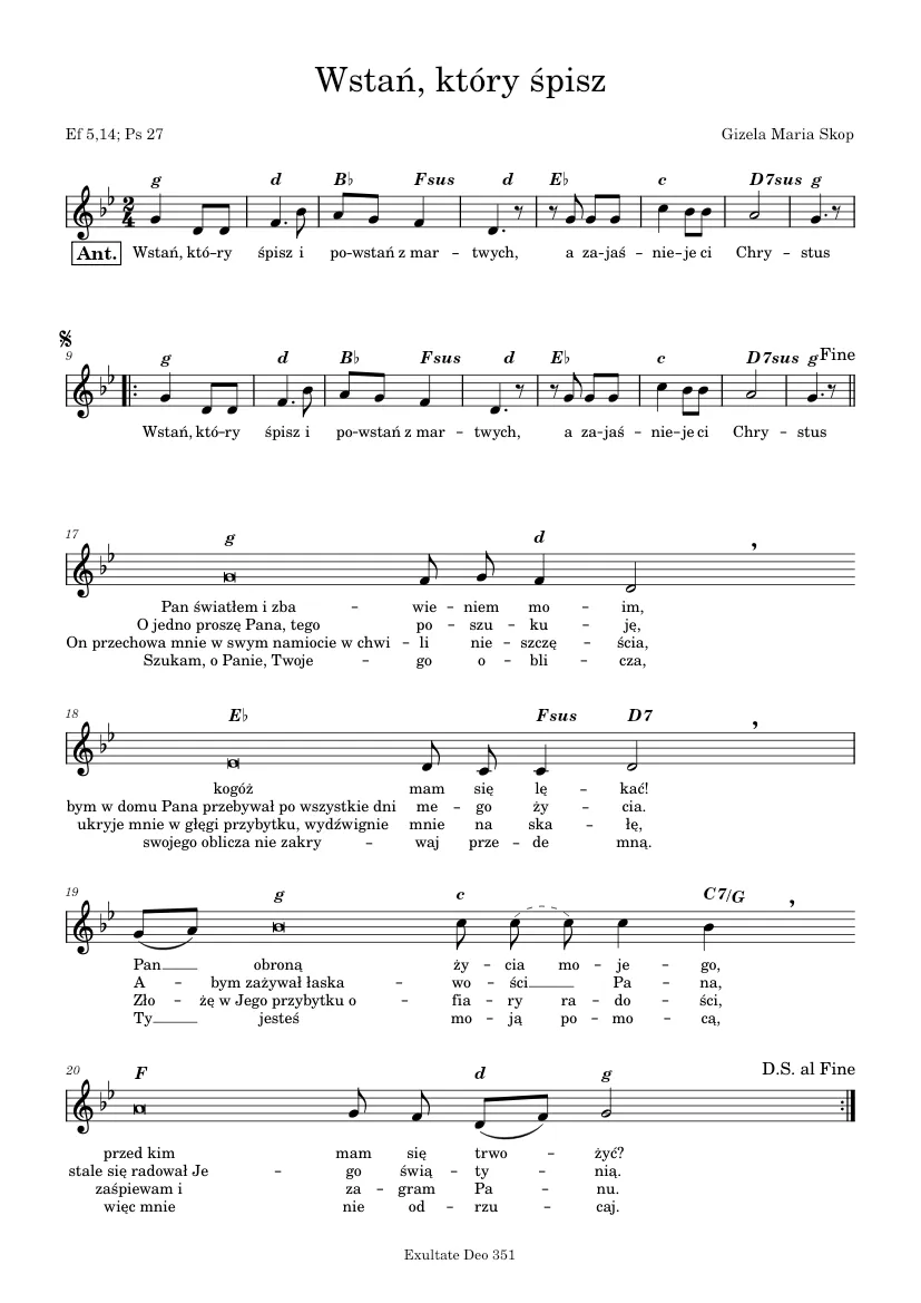 Zdjęcie Nuty do hymnu wstań który śpisz - pobierz PDF i MIDI za darmo