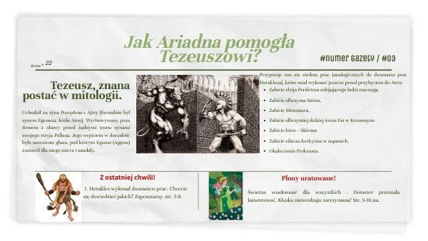 Zdjęcie Mit o Tezeuszu i Ariadnie do druku - kluczowe punkty i znaczenie