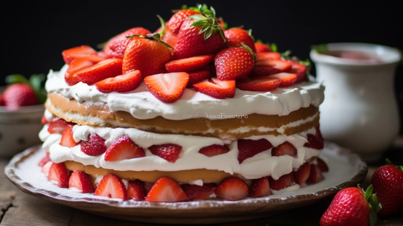 Zdjęcie Bezpieczne ciasto z truskawkami i mascarpone: łatwy przepis