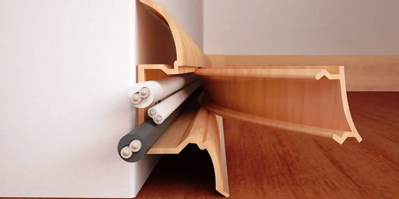 Zdjęcie Jak schować kable w listwie przypodłogowej - uniknij bałaganu w domu