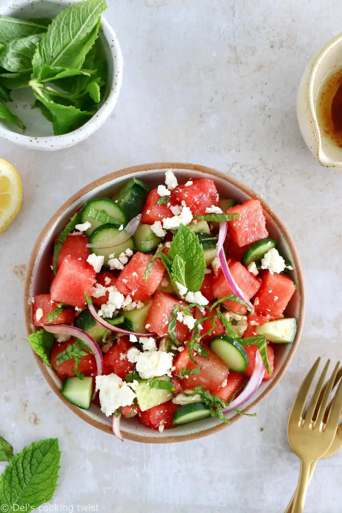 Zdjęcie Salade de pastèque feta : une recette estivale rafraîchissante et simple