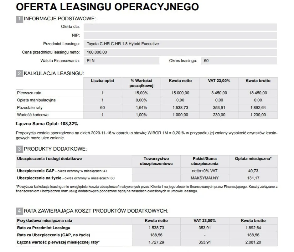 Zdjęcie Kalkulator leasingowy: Porównaj oferty leasingu pojazdów