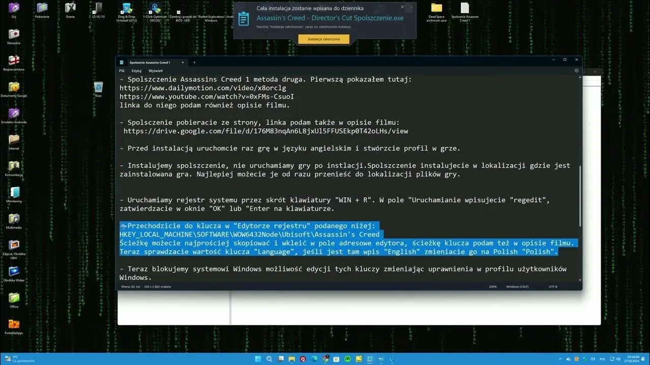 Zdjęcie Jak spolszczyć Assassin's Creed 1: prosty sposób na polskie napisy i dubbing