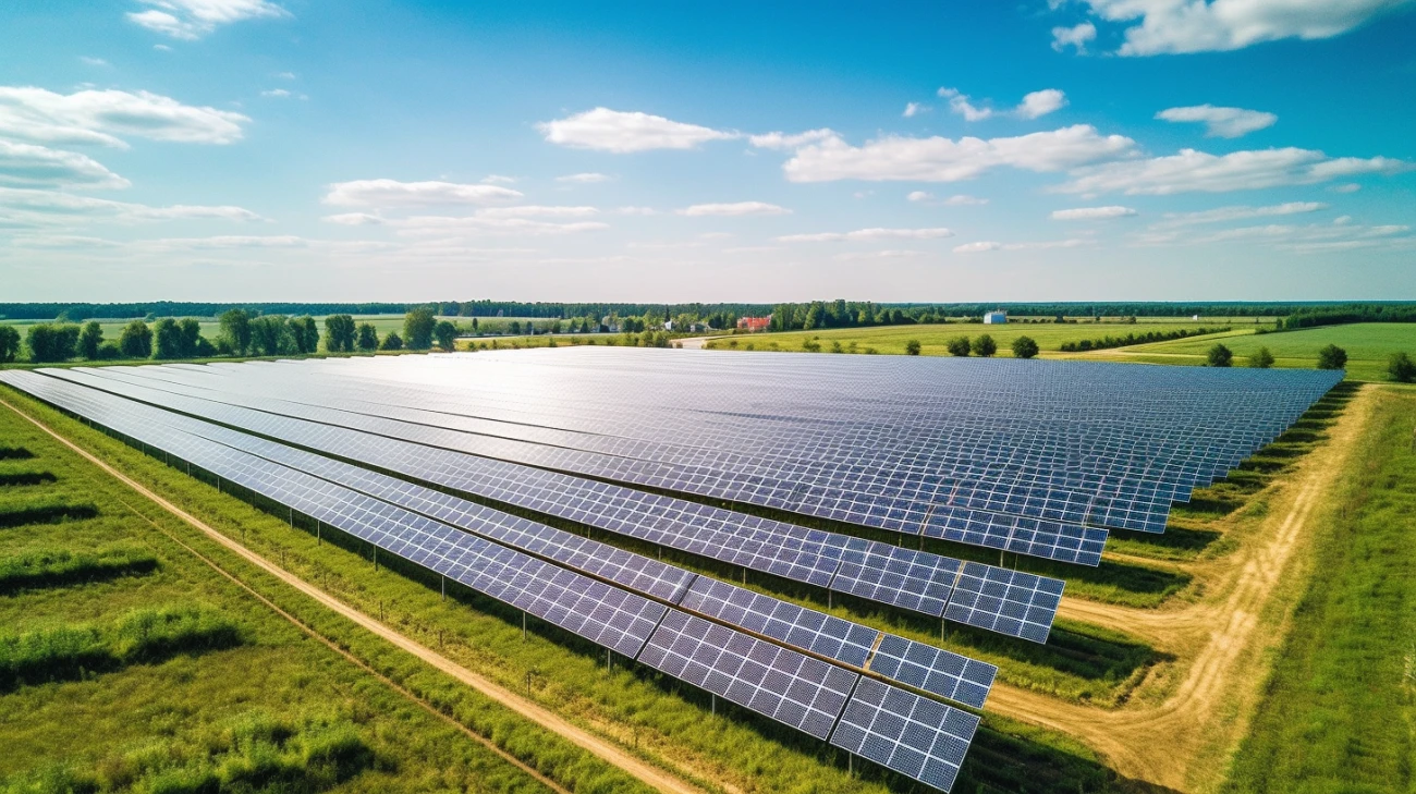 Zdjęcie Farma fotowoltaiczna na lotnisku w centralnej Polsce: nowy projekt zrównoważonej energii solarycznej