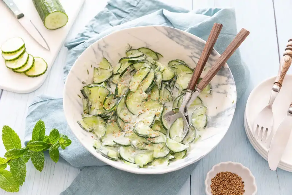 Zdjęcie Salade concombre yaourt: l'astuce pour un croquant parfait