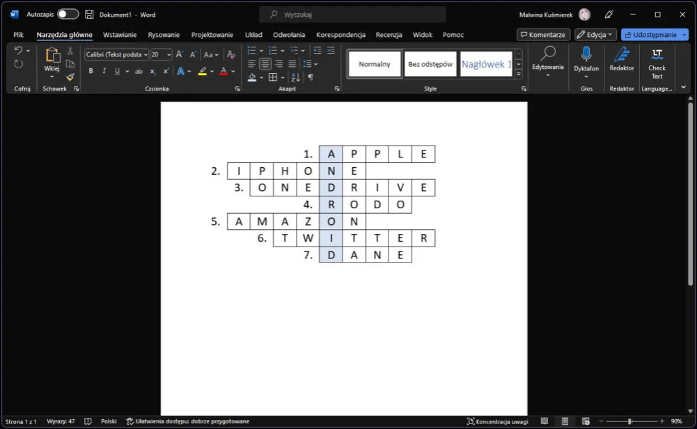Zdjęcie Jak zrobić krzyżówkę w PowerPoint - krok po kroku do interaktywnej zabawy