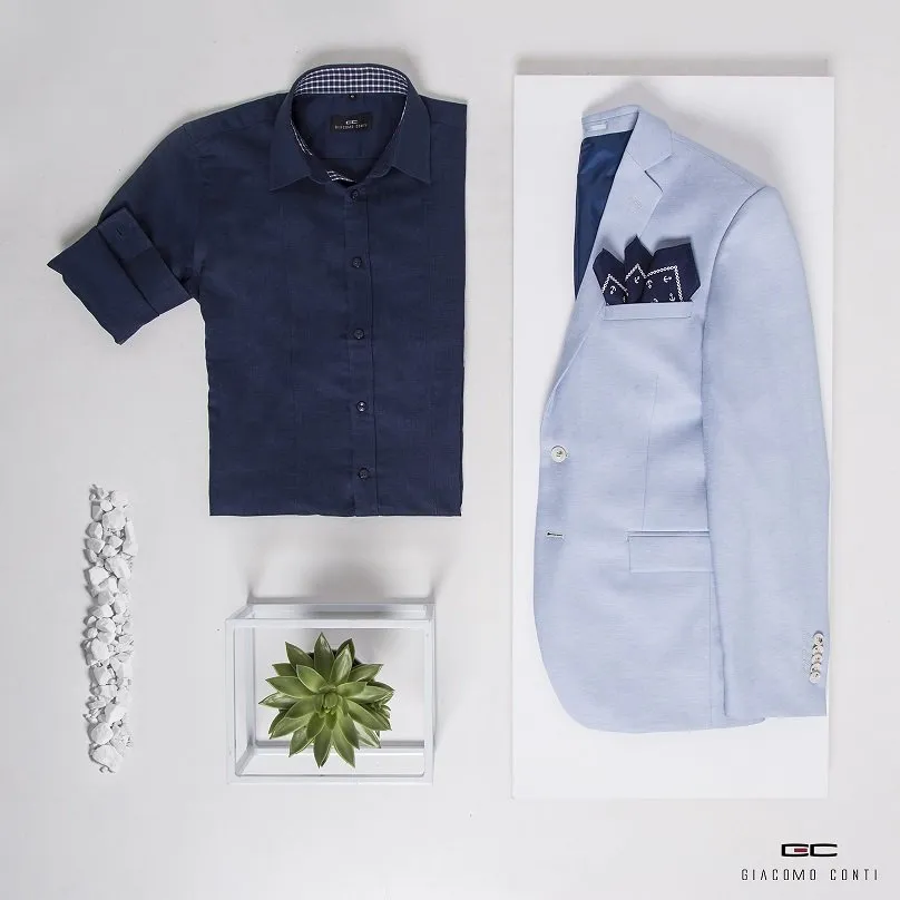 Zdjęcie Błękitna marynarka męska stylizacje, które odmienią Twój look
