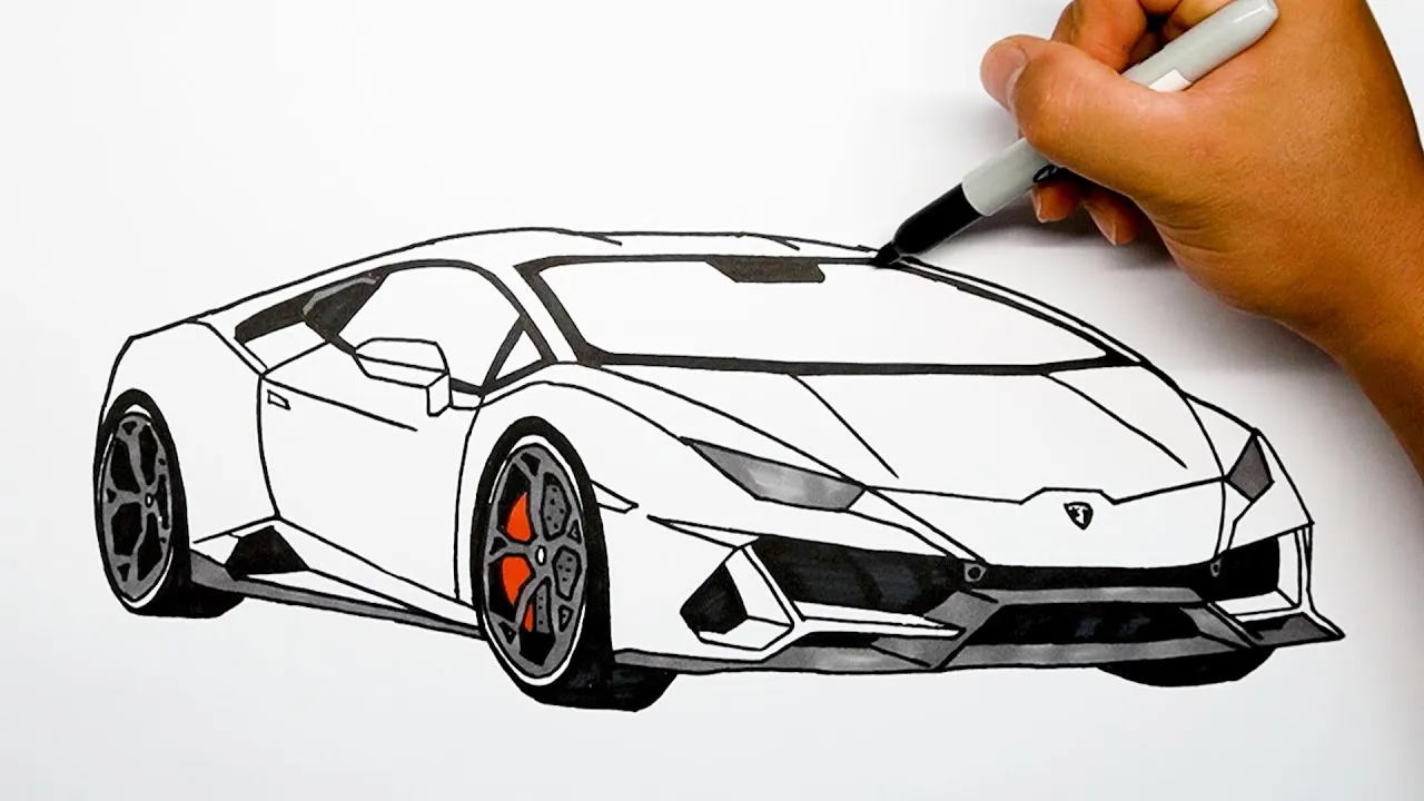 Zdjęcie Jak narysować Lamborghini - proste kroki do perfekcyjnego rysunku