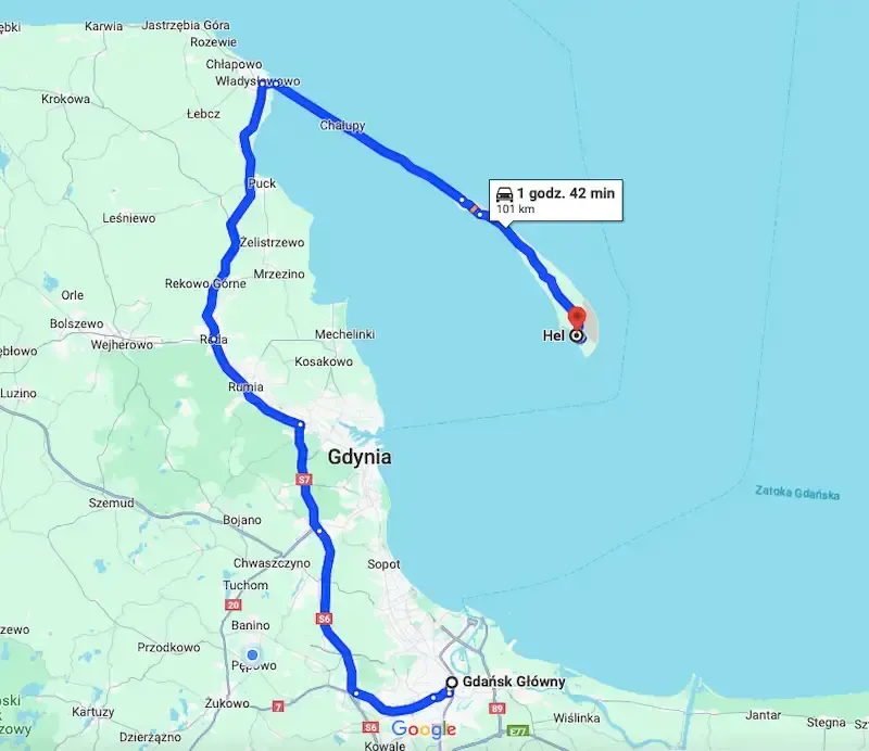 Zdjęcie Najlepsze sposoby, jak dostać się z Gdańska na Hel - transport, czas i koszty