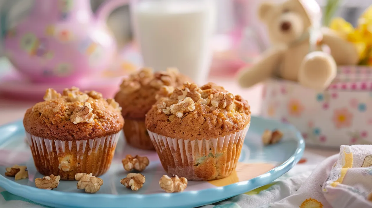 Zdjęcie Muffiny z orzechami: To przepis na idealne na podwieczorek dla dzieci