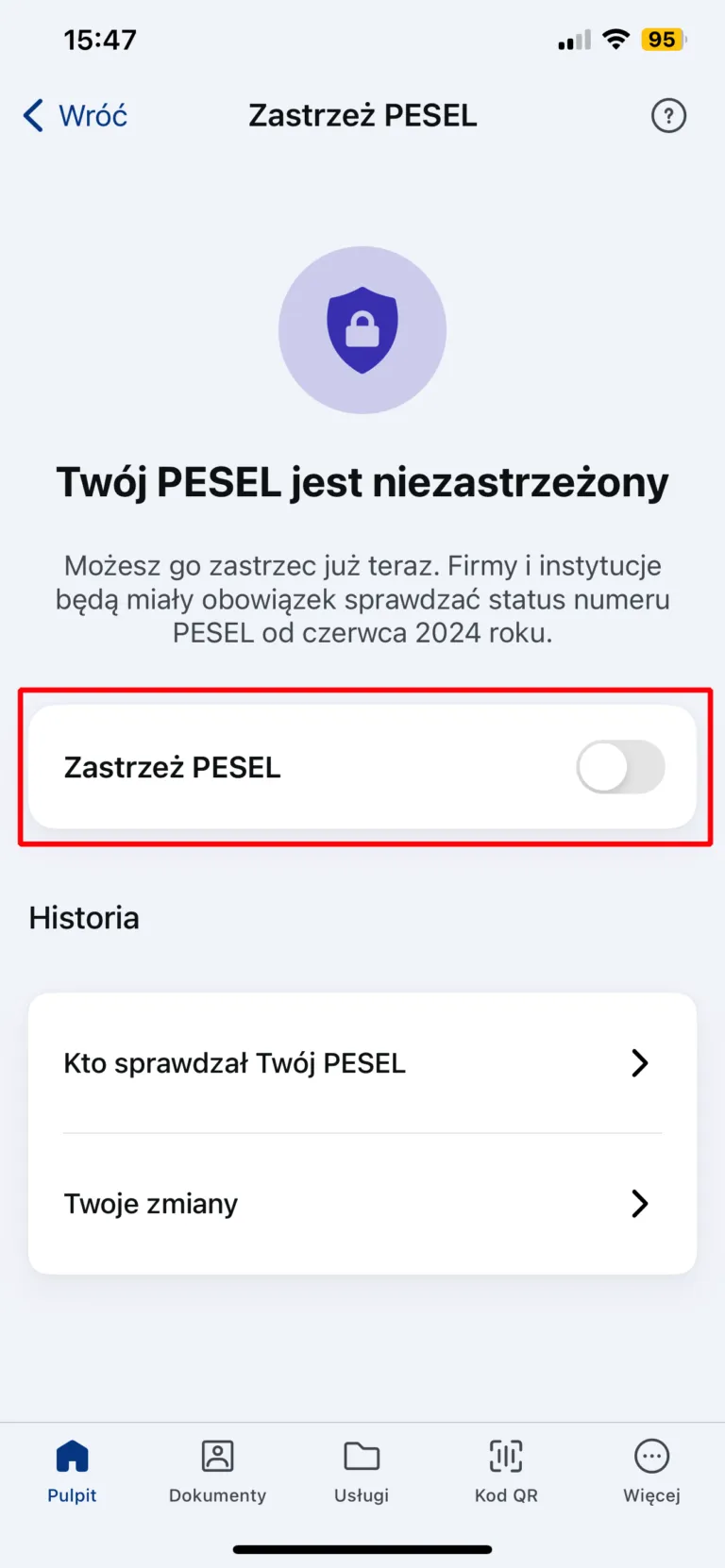 Zdjęcie Gdzie w aplikacji mObywatel zastrzec PESEL i uniknąć problemów?