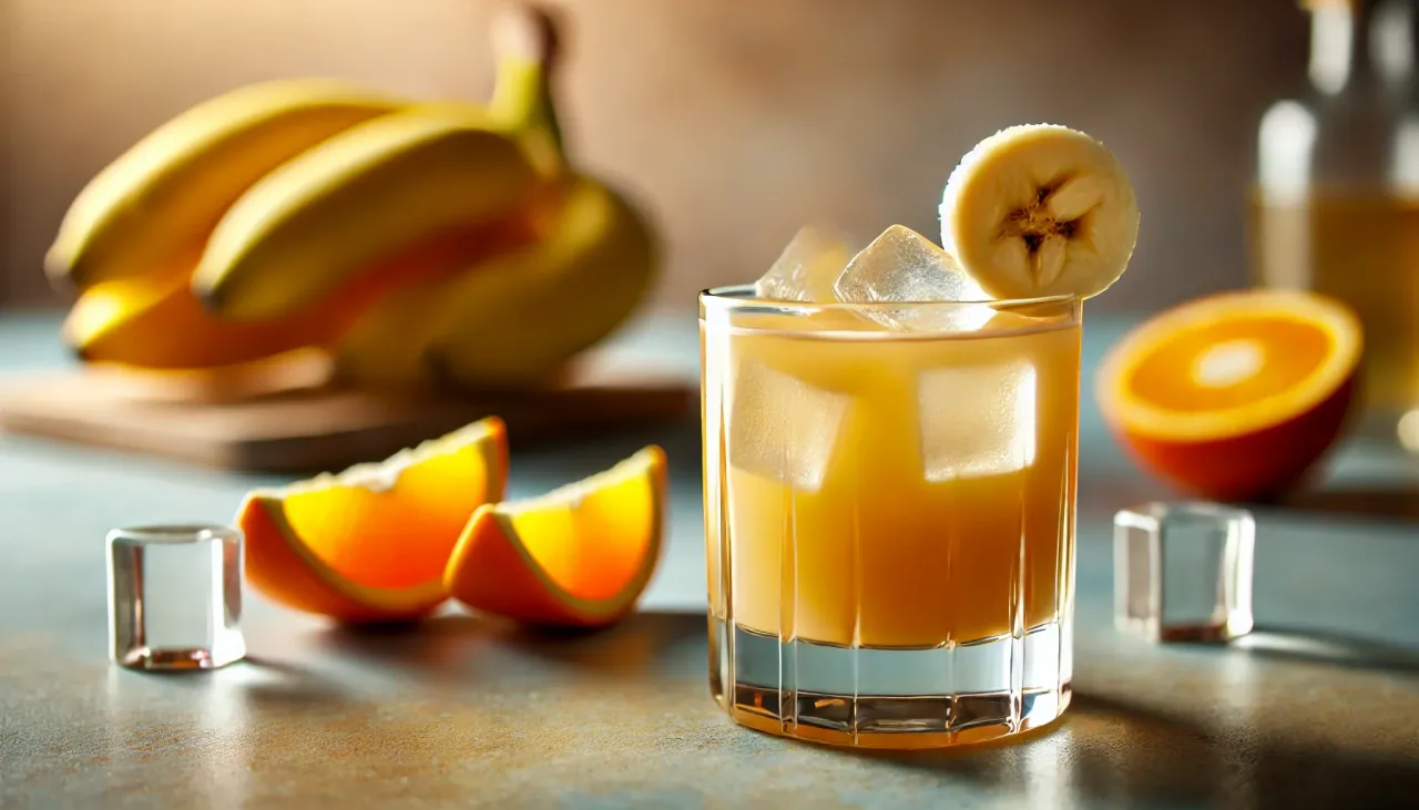 Zdjęcie Pyszne drinki z sokiem bananowym i malinowym, które musisz spróbować