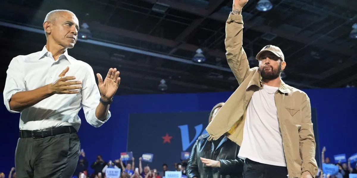 Zdjęcie Kogo popiera Eminem? Zaskakujące wsparcie dla Kamali Harris