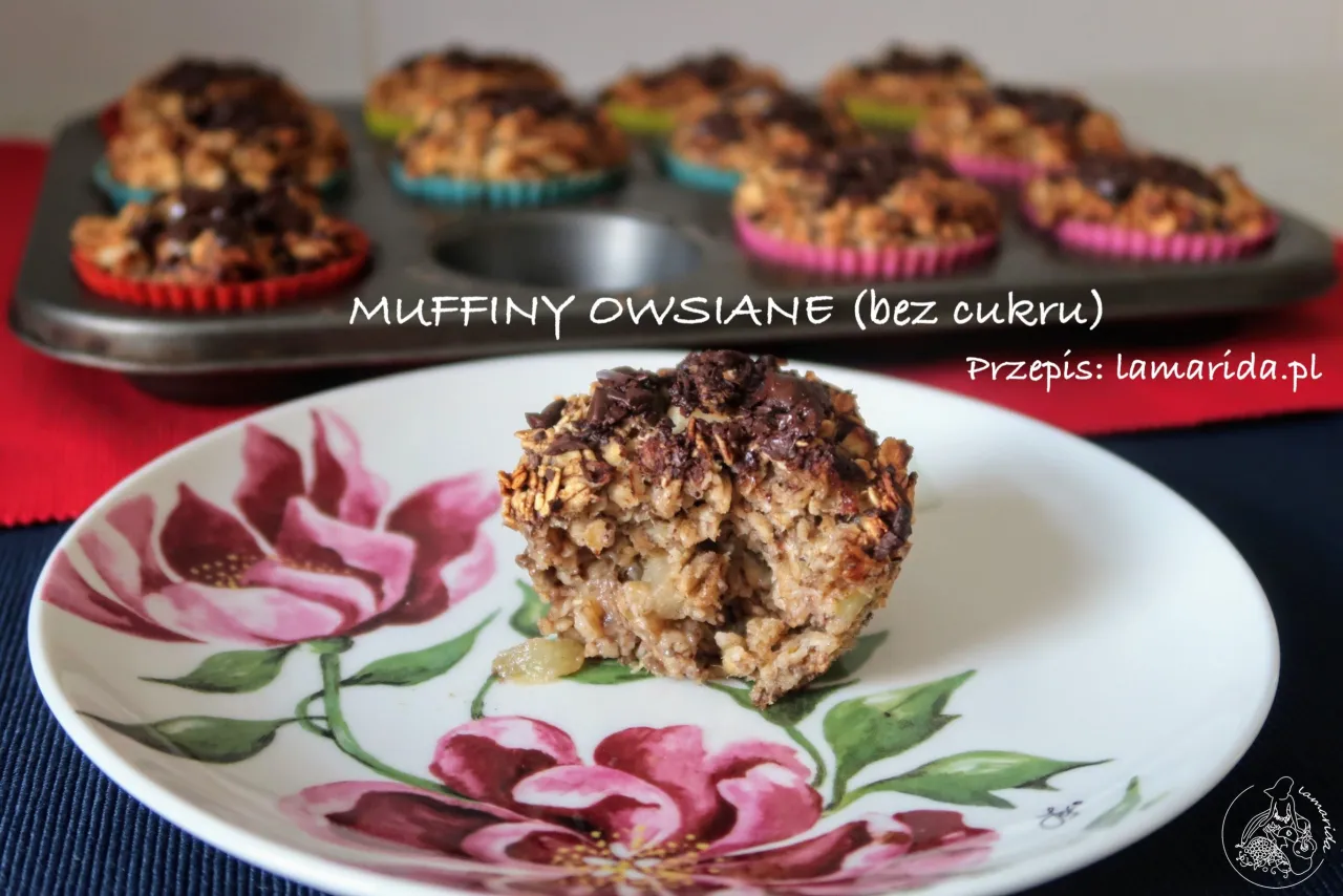 Zdjęcie Zdrowe muffinki owsiane z bananem i jabłkiem - prosty przepis