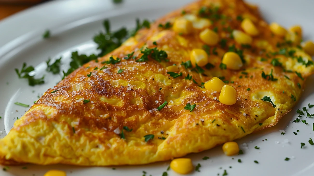 Zdjęcie Omlet z kukurydzy: Bezglutenowa propozycja na śniadanie