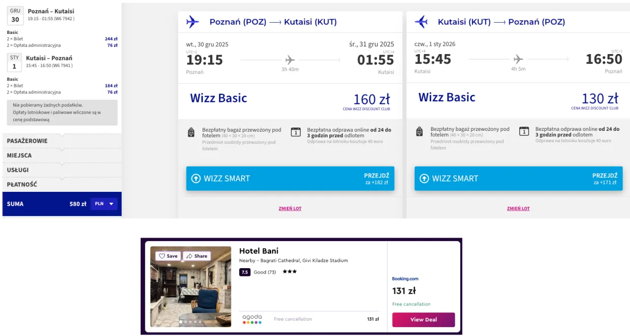 Zdjęcie Ile kosztuje lot do Gruzji? Ceny biletów, które zaskoczą!