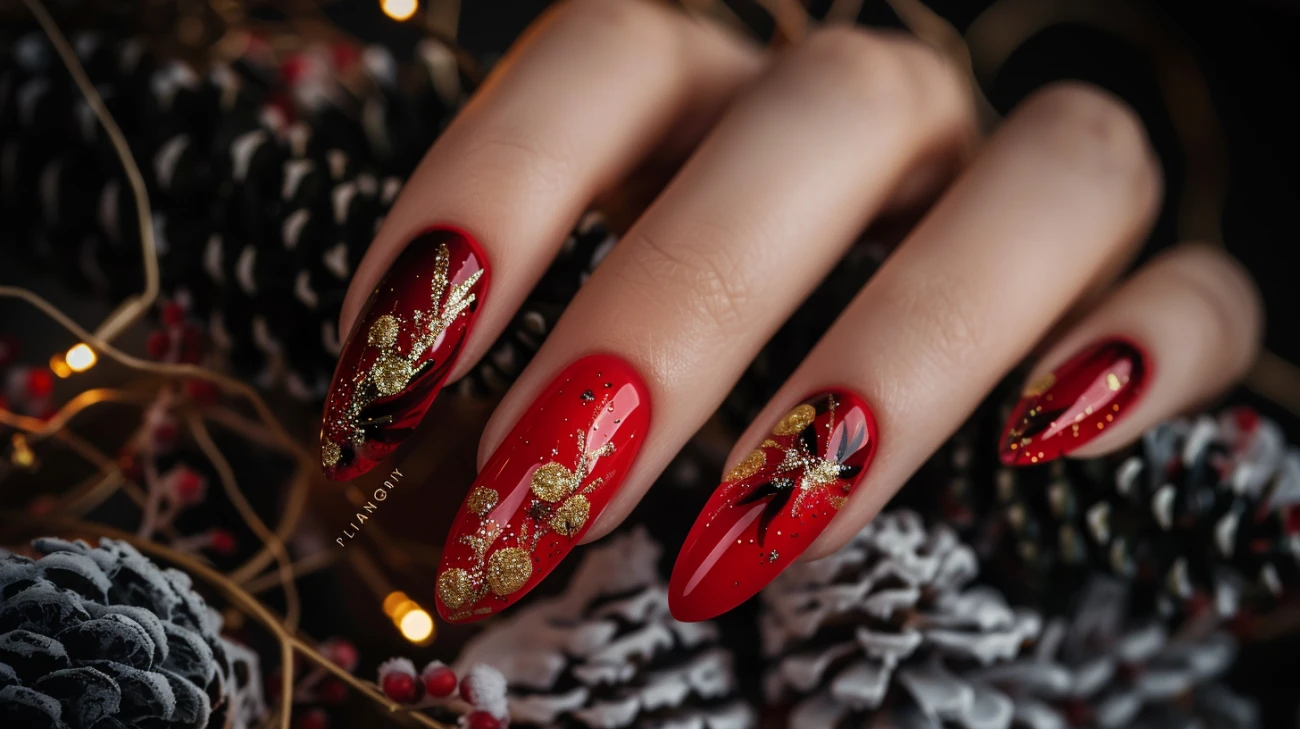 Zdjęcie Świąteczny manicure: Czerwone paznokcie, które dodadzą magii świąt