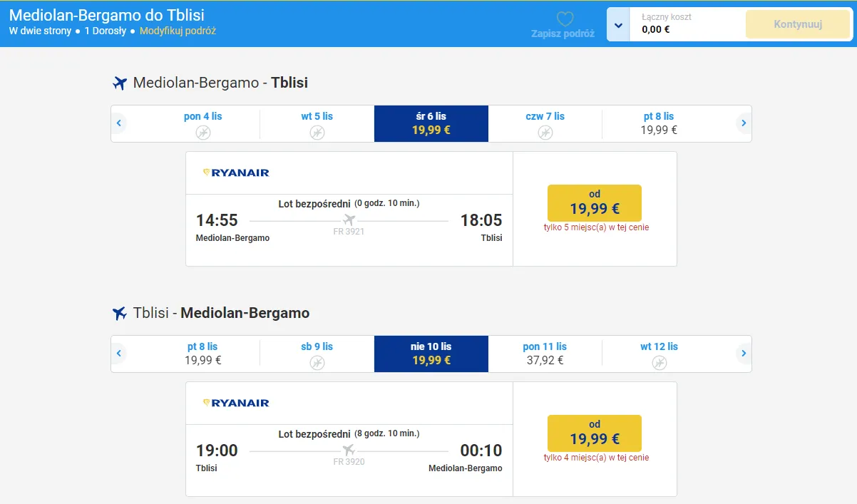 Zdjęcie Czy Ryanair lata do Gruzji? Sprawdź dostępne loty i ceny!